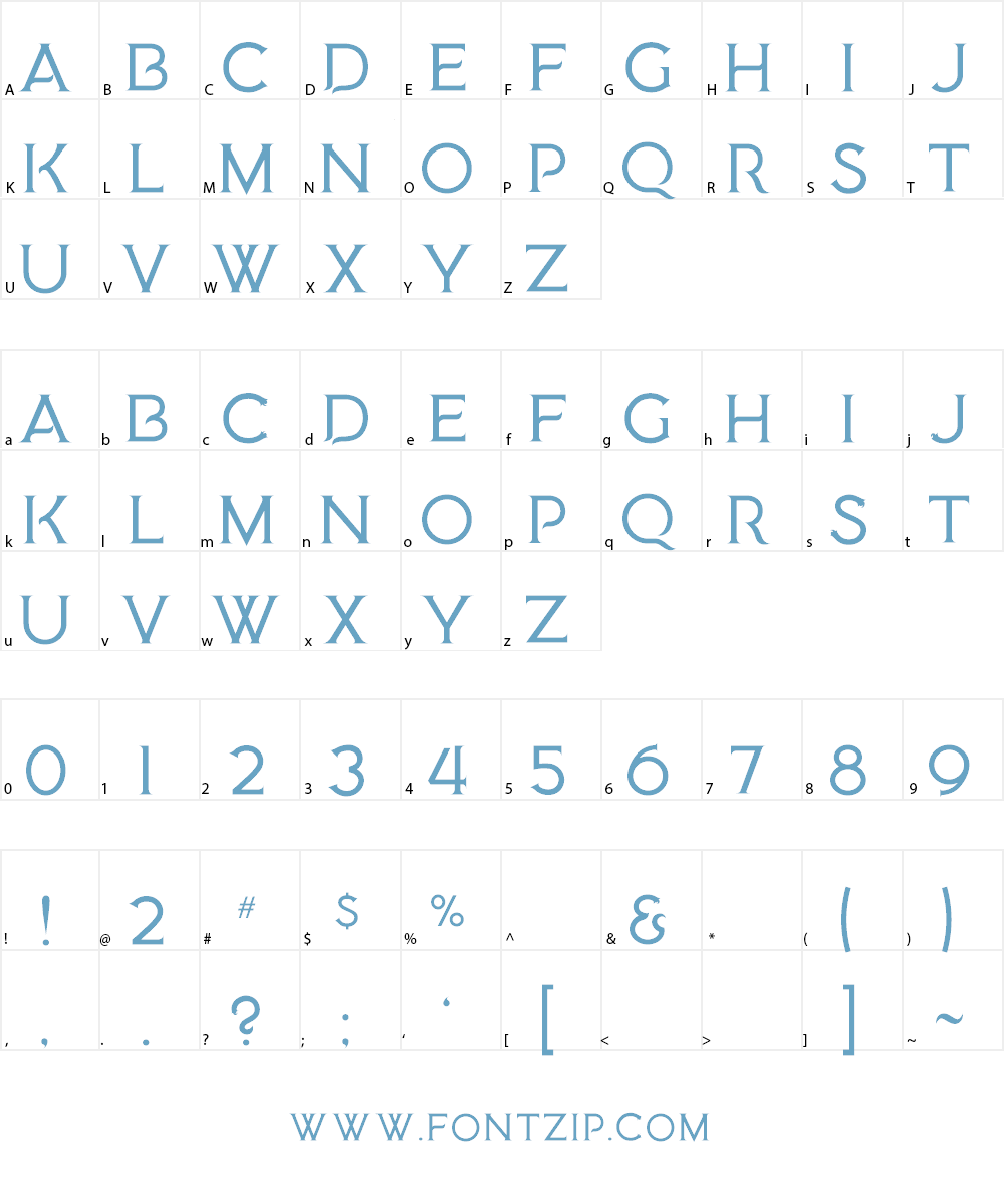 Medusa Gothic Font Character
